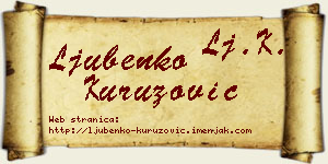 Ljubenko Kuruzović vizit kartica